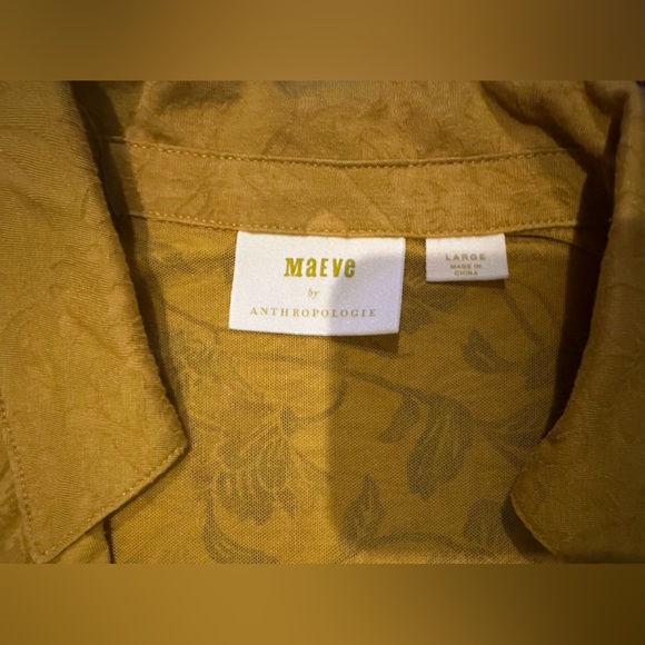 Anthropologie Maeve shirt small button snap closure - Picture 3 of 3